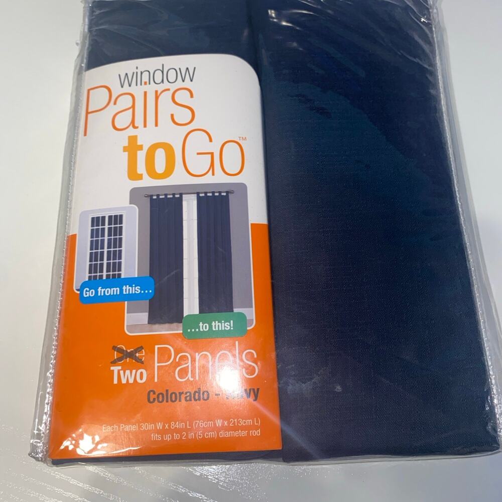 2 Colorado Navy Window Panels - 84”